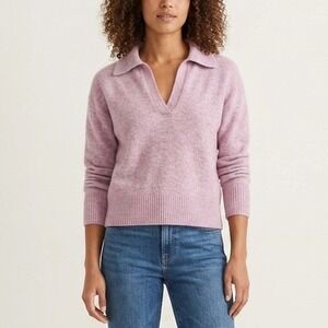 J.Crew Collared V-Neck Sweater Supersoft Yarn Merino Alpaca Blend Size XS